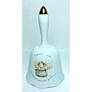 Vtg 1974 HOLLY HOBBIE BELL "A Special Friend Is Always A Welcome Guest" 6"‎